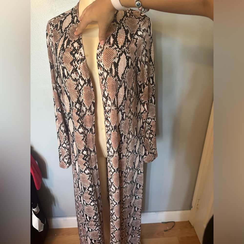 Cheetah print long cardigan - Picture 2 of 5